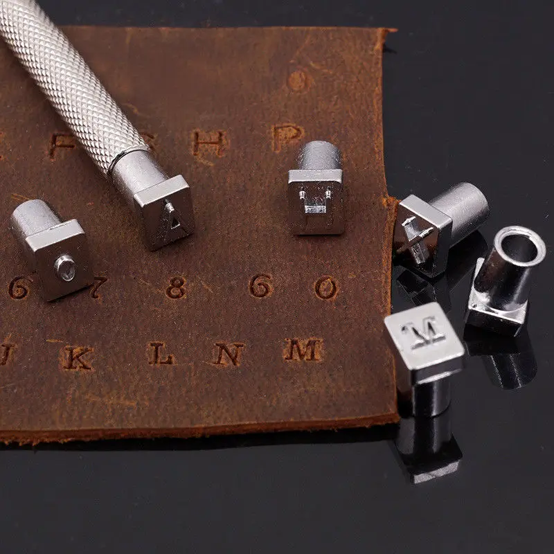 

36 Pcs Leather Alphabet & Number Embossing Stamp Punch Set Leather Wood Craft Tool