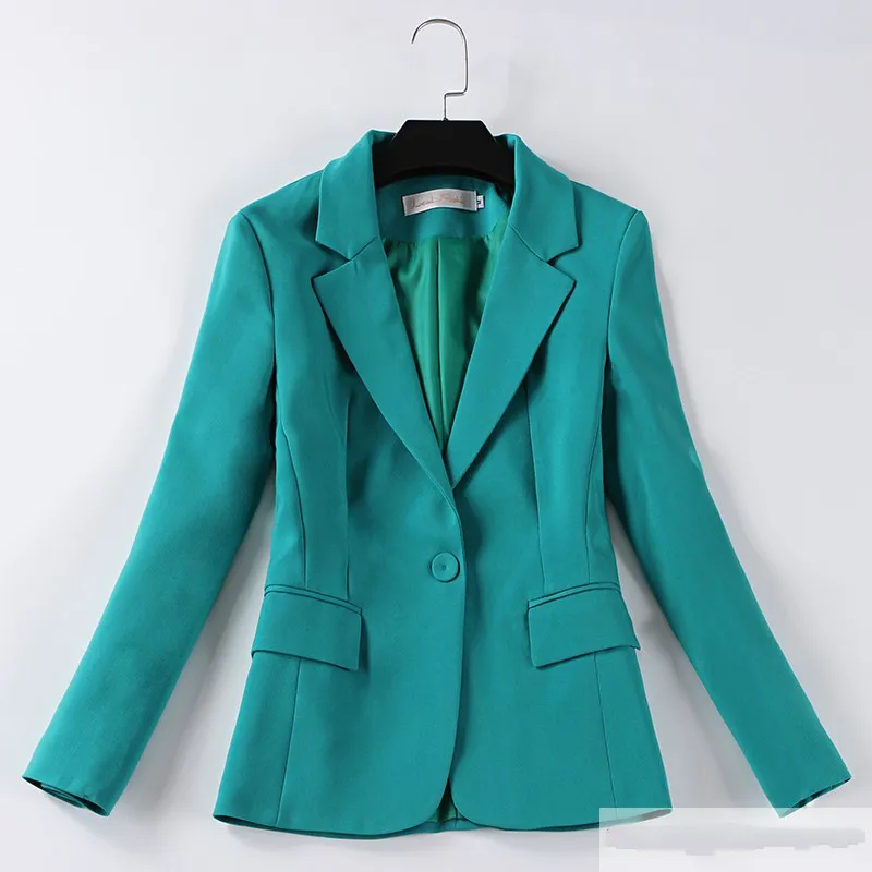 Professional women's suit pants two sets Autumn Slim Green Ms. Jacket Small Suit Female Office Workwear Female high quality