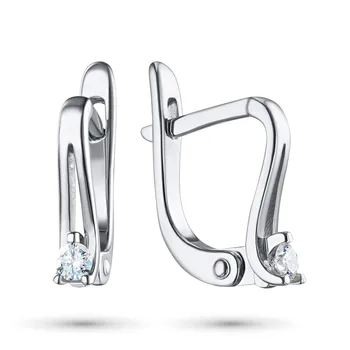

Silver earrings with diamonds e0601sg05156800