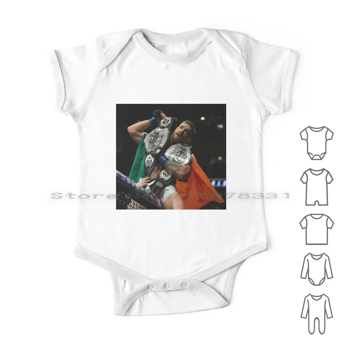 

Conor 'the Notorious' Mcgregor Newborn Baby Clothes Rompers Cotton Jumpsuits Connor Conner Khabib Octagon Cage Boxing Fighter