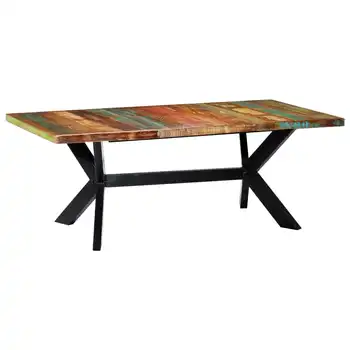 

vidaXL Dining Table 200x100x75 cm Solid Reclaimed Wood