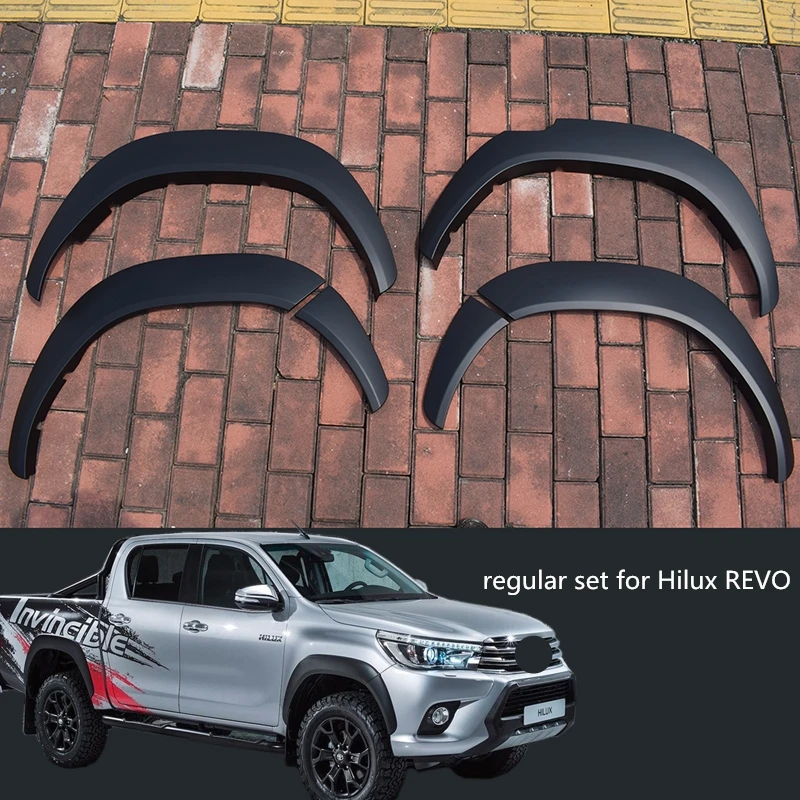 regular set Крыло автомобиля вспышки арки колеса бровей протектор для toyota hilux revo - Цвет: regular set