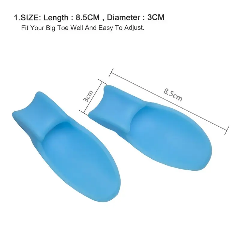 Silicone Toe Separator Corrector Orthotics Straightener Foot Hallux Protector G6KE