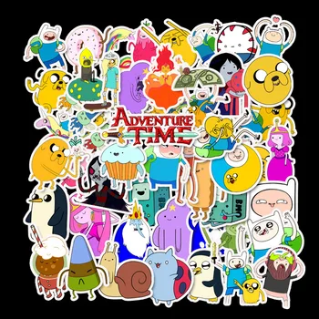 

50pcs cartoon adventure time electric suitcase travel case computer waterproof stickers