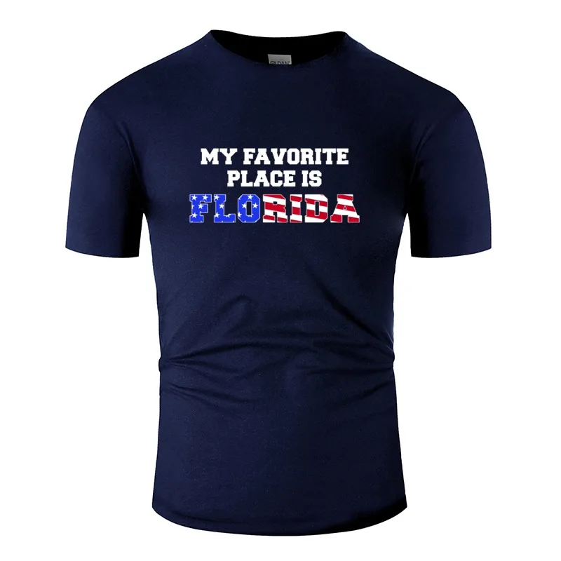 Винтаж США смешной Флориды Майями мужская футболка Новинка Мужская с коротким