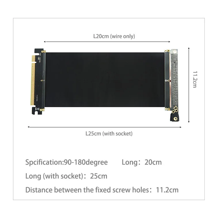 GPU Riser Cable PCIE16x игра VGA Видеокарта вертикальный конверсионный кронштейн+ PCI-E 3,0x16 PCI удлинитель