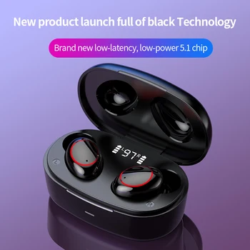 

Touch Control Wireless Headphones Bluetooth V5.1 Earphones Sports Earbuds Headsets Dual HD Call HIFI Stereo Sound Noise Cancel