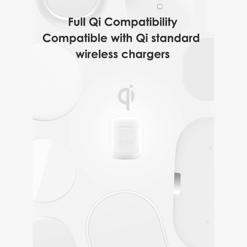 Qi Беспроводное зарядное устройство чехол для Apple AirPods Bluetooth наушники