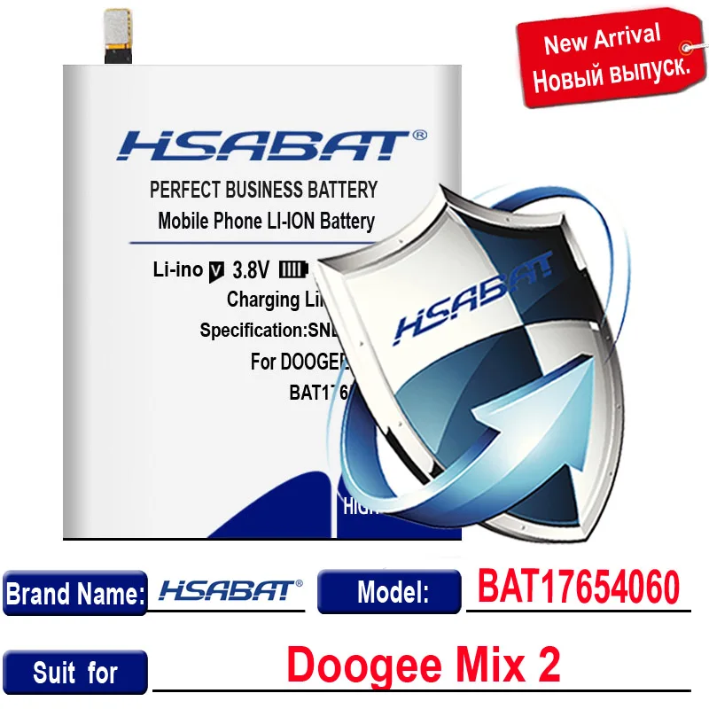HSABAT 0 цикла 5200 мА/ч, BAT17654060 Батарея Для Doogee Mix 2/высокое качество мобильного телефона запасной аккумулятор