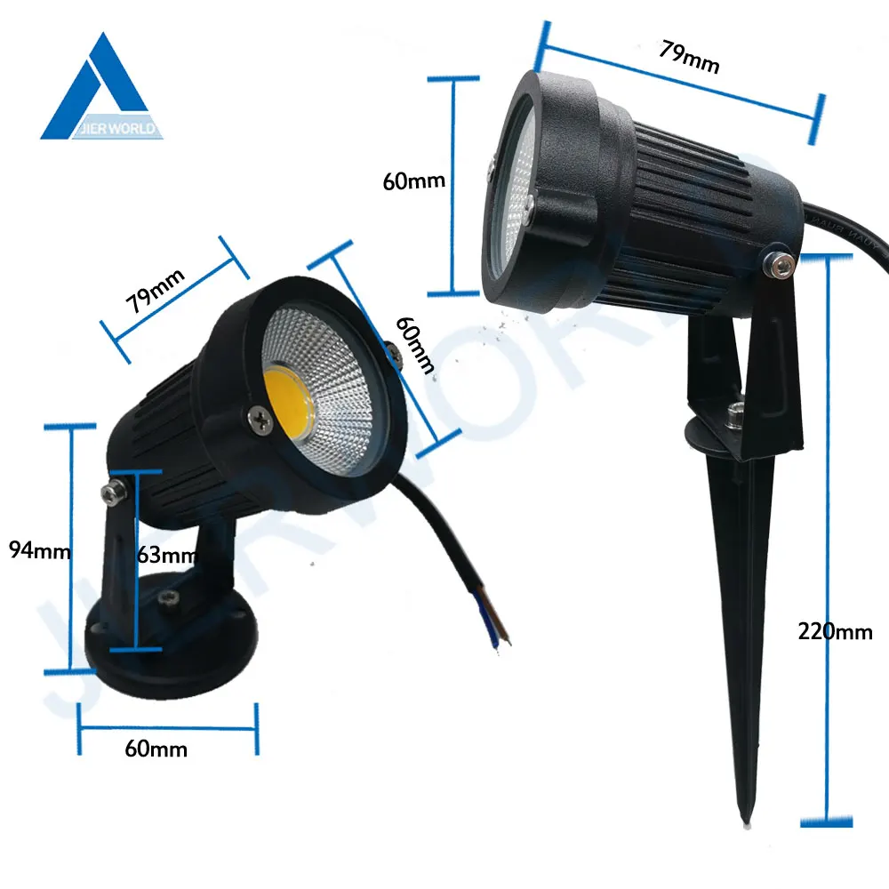 Green Color LED Garden Light DC12V 24V Outdoor Lawn Lamp for Garden Decoration COB 3W 5W 7W 9W Yard Lights IP65 Spot Light