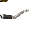 Carbon Fiber Motorcycle Exhaust with Link Pipe for Kawasaki Z800 2013-2016 Motorcycle Muffler Exhaust Escape Demper Connect Pipe