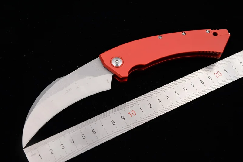 JUFULE MT-Hawk Mark 204P лезвие с алюминиевой ручкой для кемпинга, выживания на открытом воздухе, инструмент для охоты, Универсальный складной нож - Цвет: Красный