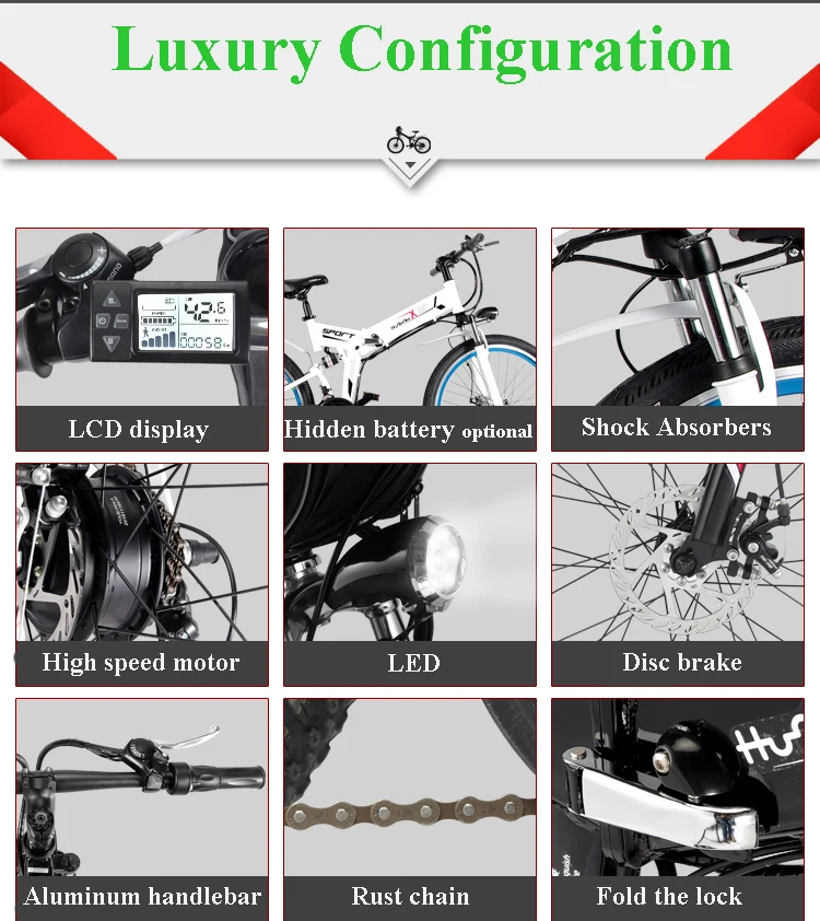 Clearance - 21 26 - Inch Folding Electric Bike Speed Mountain Bike 48v Lithium Mini Long Rang Ebike Battery Pack Adult Smart Lcd 11