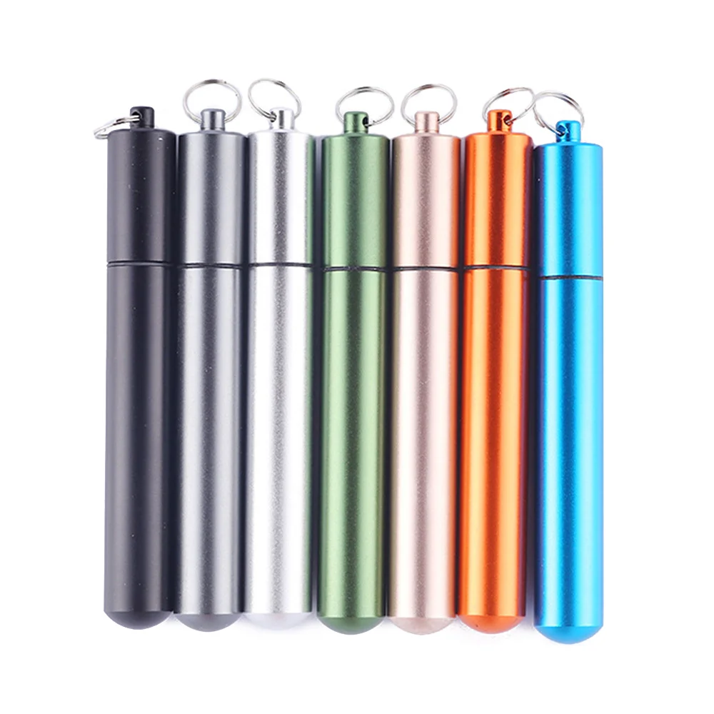 Нержавеющая сталь телескопические питьевые соломинки металлические многоразовые питьевые соломинки с соломенным ведром и щеткой соломинки для путешествий офиса