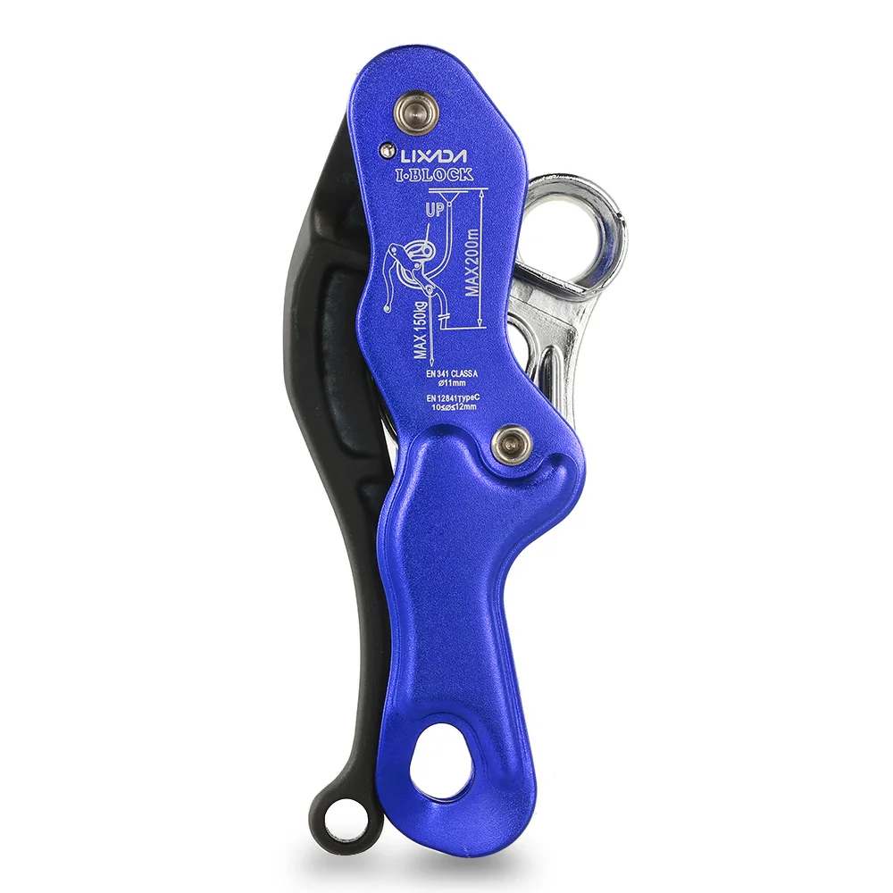 Lixada Outdoor Stop Descender Self-braking Self Locking Descender Carving Rock Climbing Caving Rescue Rappel Protect Tool