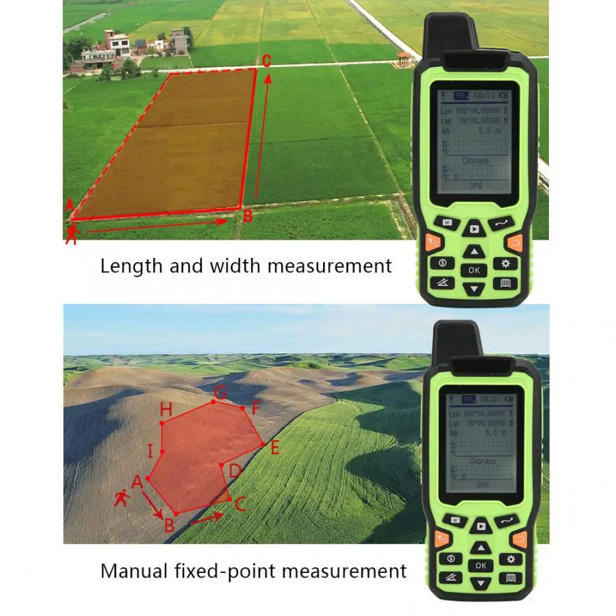 Land Area Meter EM90 Mini Portable High Precision Handheld GPS Land Area Meter Land Survey