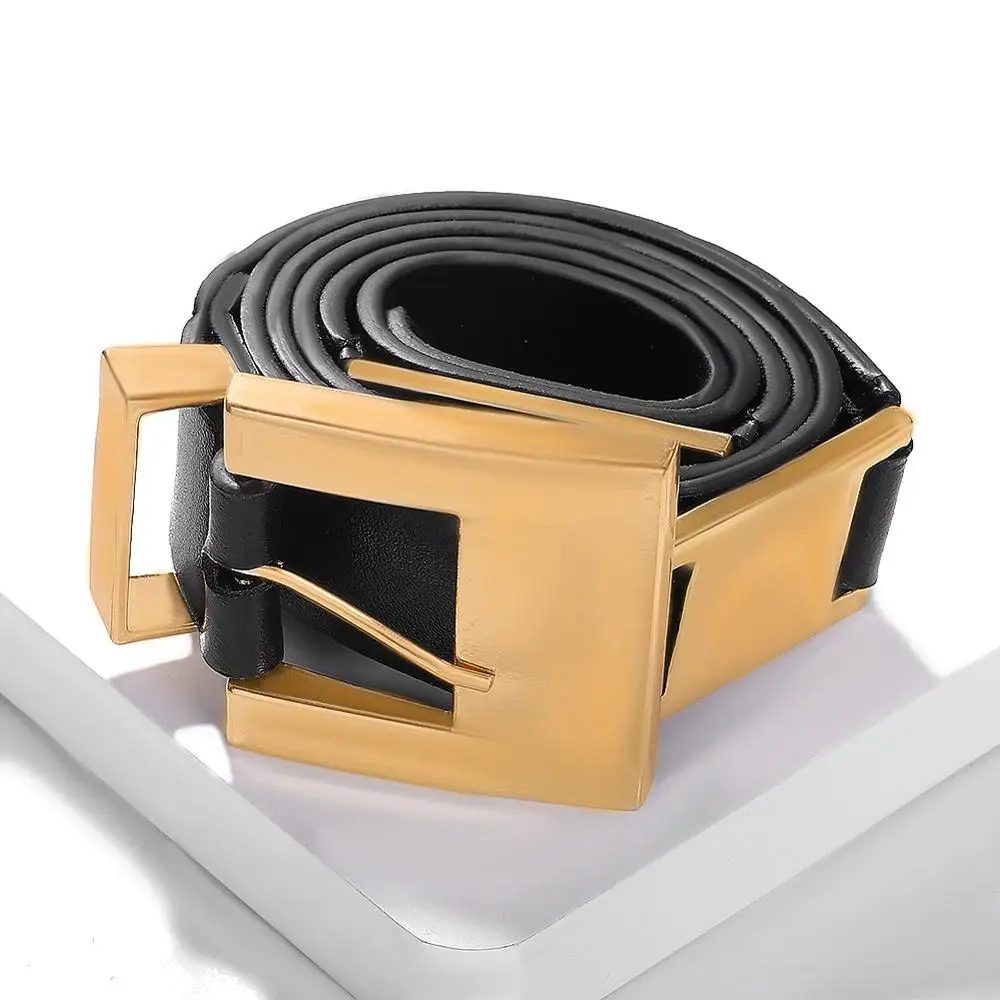 Женский ремень LOVE & LEMONADE золотистый из искусственной кожи ACC0008|Женские ремни| |