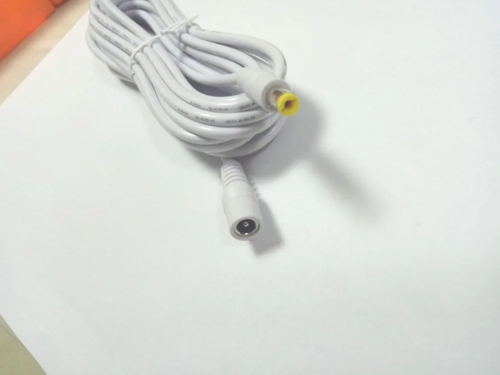 DC 5A 12V 5,5X2,1 Female TO 5,5X2,1 MM Male power 20AWG кабель 1,5 M/3M/5 M