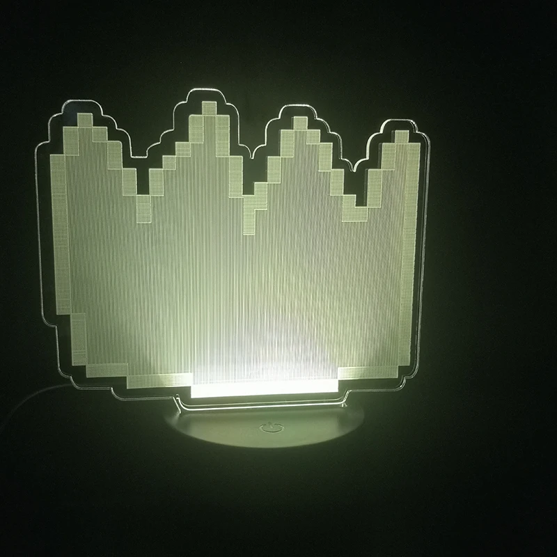 3d лампа Crown милый подарок для ребенка светильник с будильником основа