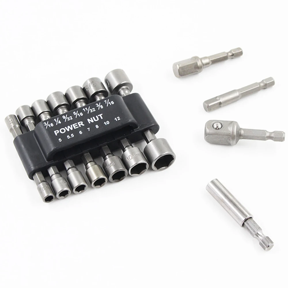 17 шт. набор для расширения гнезда 1/4 &quot3/8&quot 1/2 &quotшестигранное сверло с питанием