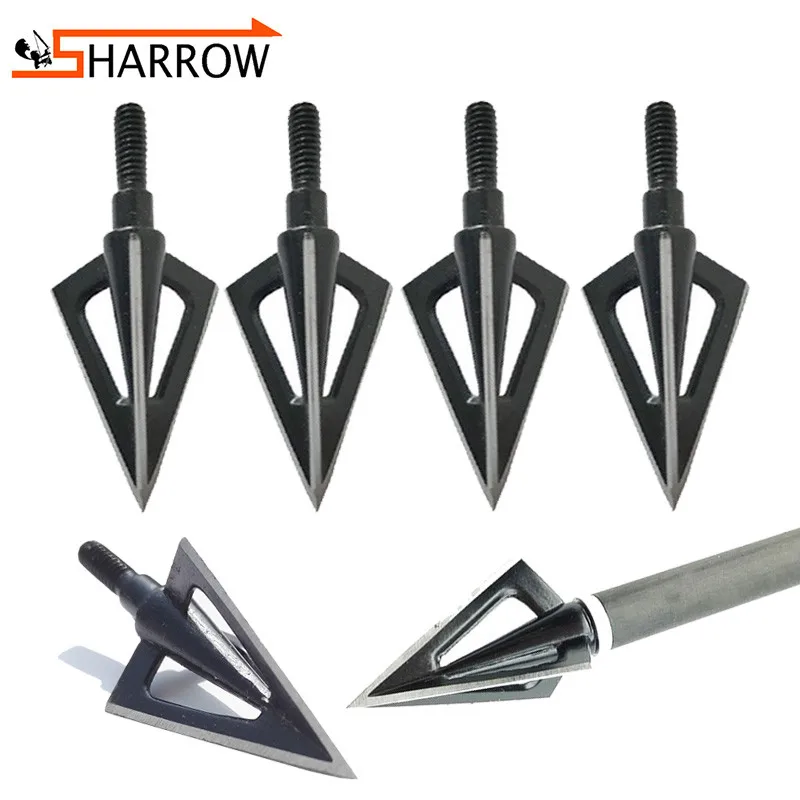 

5/10/20pcs Hunting 3 Blades Arrowhead Steel 100grain Broadheads Arrow Tip Point Archery Shooting Training Fixed Blade Arrow Head