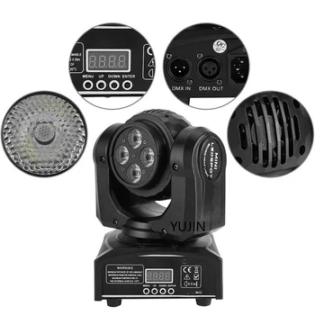

4pcs/lot Double Face Mini led Moving head Disco Party Light
