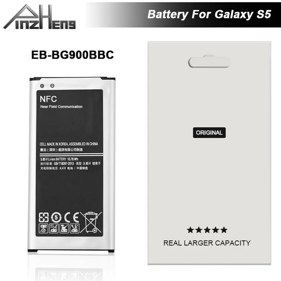 PINZHENG батарея телефона для Samsung Galaxy S5 i9600 G900S G900F EB BG900BBC Замена батареи мобильного