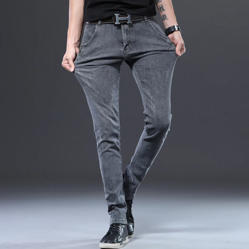 big size 2019 winter new plus size men's casual jeans brand clothing large size stretch denim jeans male gray slim feet pants big size 2019 winter new plus size men's casual jeans brand clothing large size stretch denim jeans male gray slim feet pants
