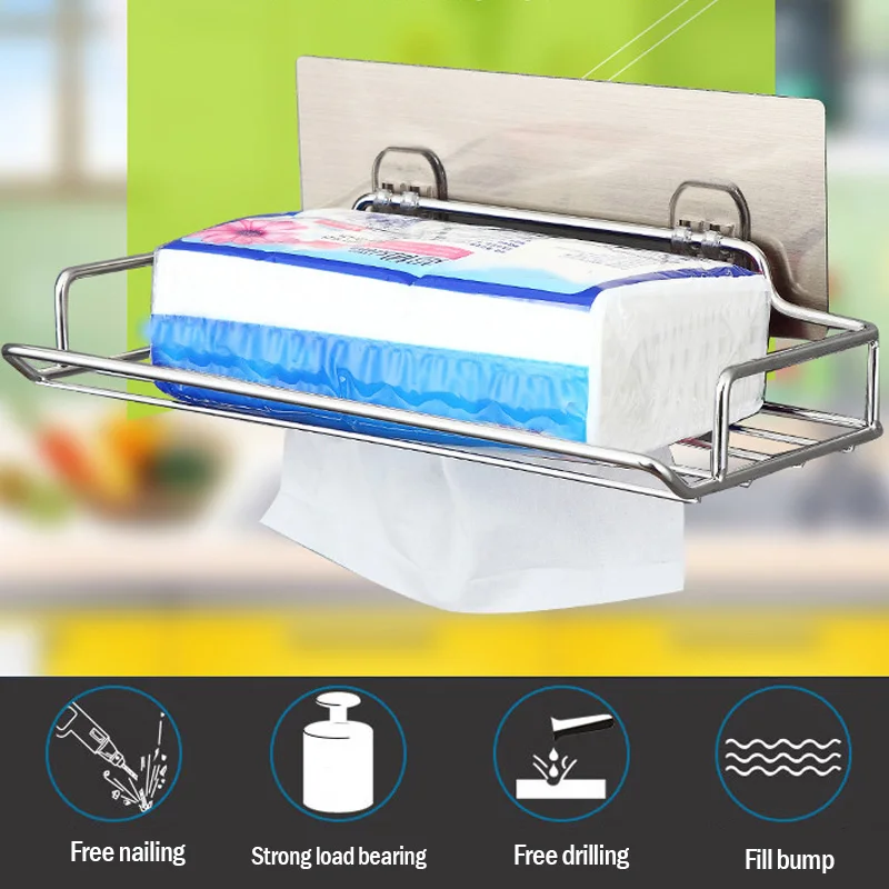 Держатель для салфеток, мыльница, бумажный держатель для полотенец, Прочный Удобный нержавеющая сталь для ванной с настенным креплением, поднос для дома, принадлежности для купания