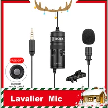 BOYA BY-M1 Pro mikrofon yaka mikrofonu stüdyo Mic Clip-on kondenser mikrofon Smartphone iPhone Android DSLR kamera ses
