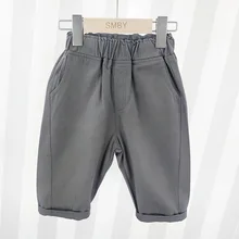 Smby/флагманский магазин; летняя одежда для мальчиков; Детские повседневные штаны из чистого хлопка; 202 г