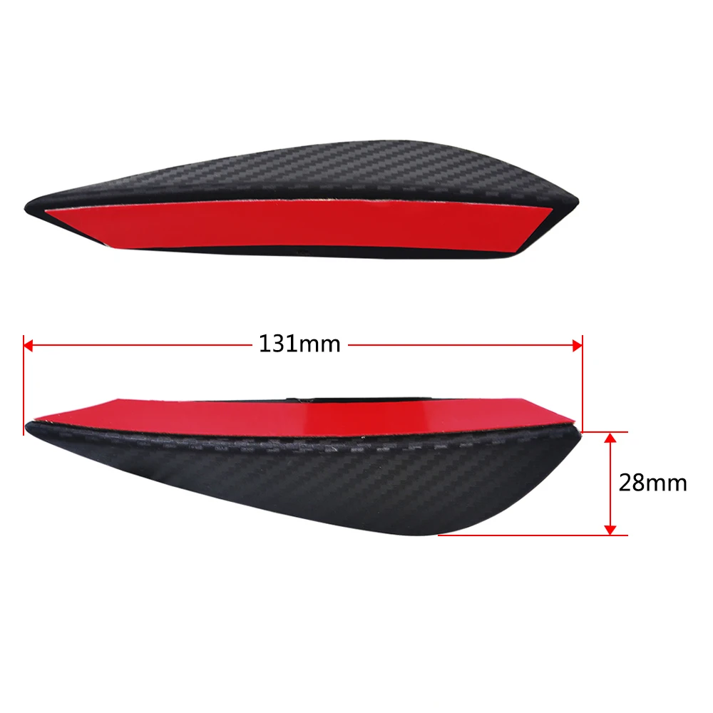 LZONE-Universal 4pcs Fit Front Bumper Lip Splitter Fins Body Spoiler Canards Valence Chin for Subaru Mercedes w204 Bmw e46