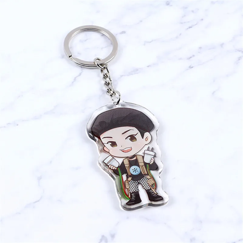 Kpop EXO EXO-K EXO-M сумка для исхода брелок Kai DO SUHO мультфильм Q Stryle брелок для ключей автомобильные ювелирные изделия B098 - Цвет: XIUMIN