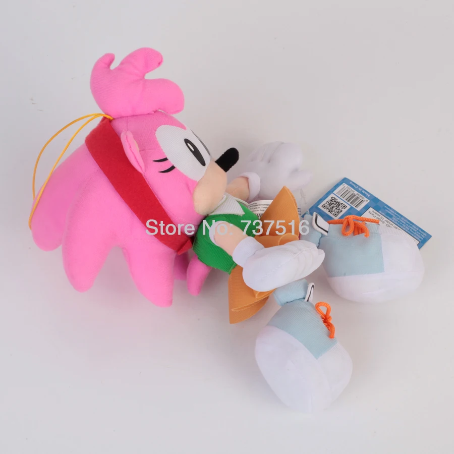Аниме розовый озорной милый Amy Rose плюшевые мягкие куклы чучело животных детей рождественские игрушки Дети 11 дюймов подарки