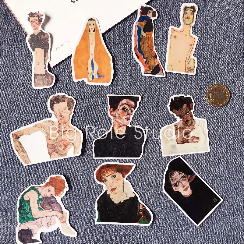 Наклейки для детской книги 10 шт. Эгон Шиллер | Дом и сад