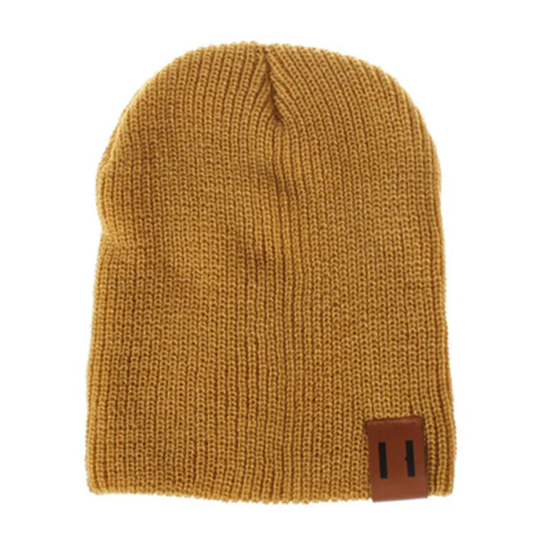 Fall Winter Solid Casual Ear Warm Kids Children Skullies Beanies Stich Elastic Hat Cap Boy Girl Fashion Accessories-XMC - Цвет: 5