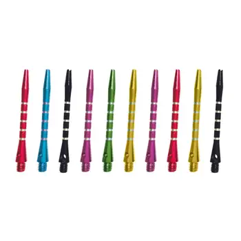 

10 X Aluminum Alloy Darts Shafts Harrows Dart Stems Mixed Color 53mm 6 Color