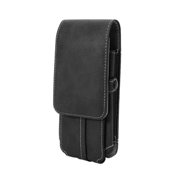 

Men Waist Belt Bum Bag Phone Waist Flip Pockets Leather cards holder case LX9F
