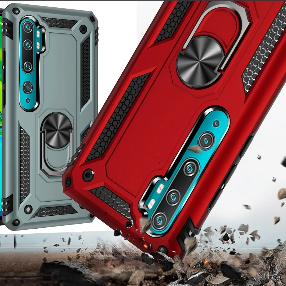 Военный прочный защитный чехол для Xiaomi Mi10 Mi Note 10 Pro Armor ударопрочный чехол|Бамперы|