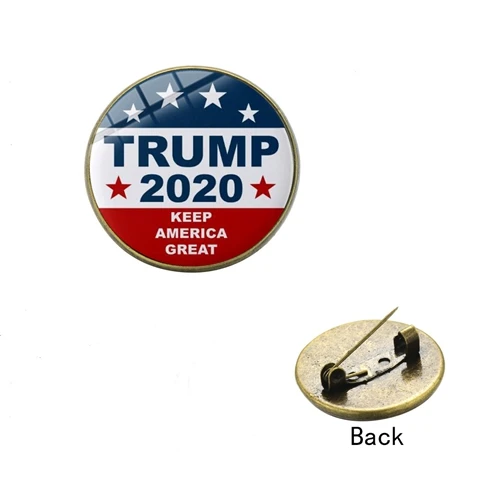 SONGDA значок Trump брошь шпильки металлические переизбранные американский флаг США держать Америку большое пальто шляпа Броши фанаты подарки - Окраска металла: Style 19