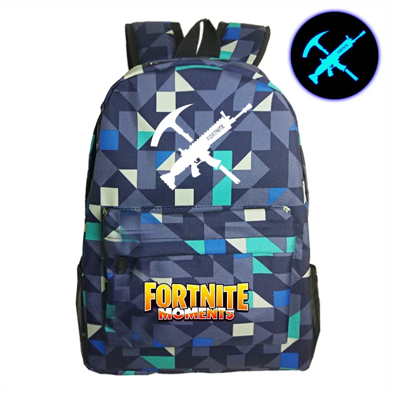 Fortnite-mochila luminosa Unisex para adultos, morral escolar de Anime, bolsas para estudiantes, Mochilas de alta capacidad, Fortnites, periférico