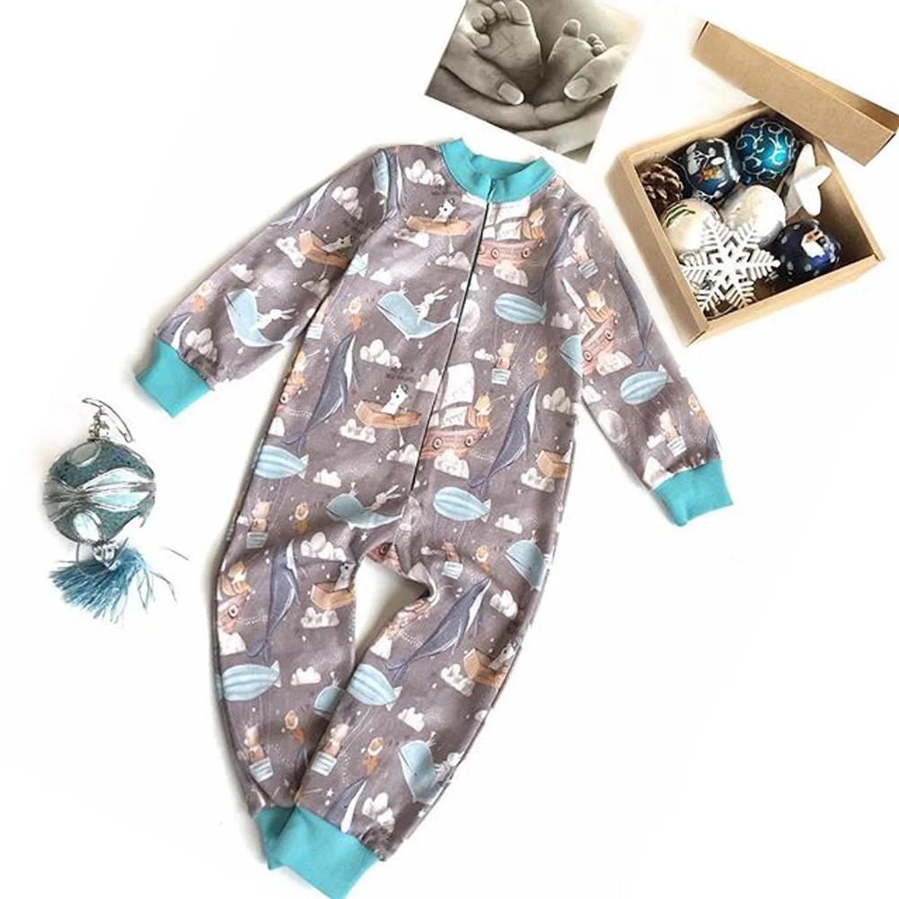 США; комбинезон с капюшоном и рисунком лисы для новорожденных мальчиков и девочек; комбинезон на молнии; осенняя одежда