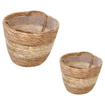 

2pcs Creative Clothes Storage Basket Willow Hand-held Dirty Clothes Basket