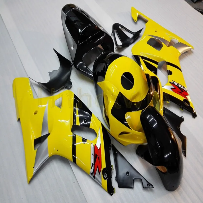 Капот мотоцикла на заказ для GSX-R600750 2001-2003 K1 ABS пластик обтекатель литьевой формы Серебряный черный - Цвет: Q