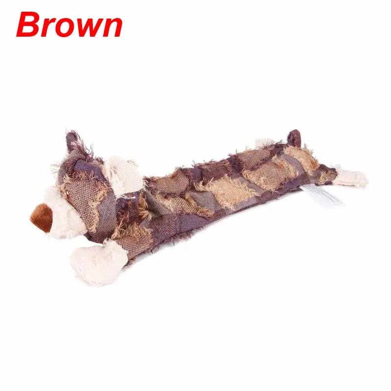 Brown Плюшевые игрушки для собак из мультфильма, устойчивые к укусам, скрипучие чистые зубы, игрушки для собак, игрушка для домашних животных, 124E - Цвет: Brown