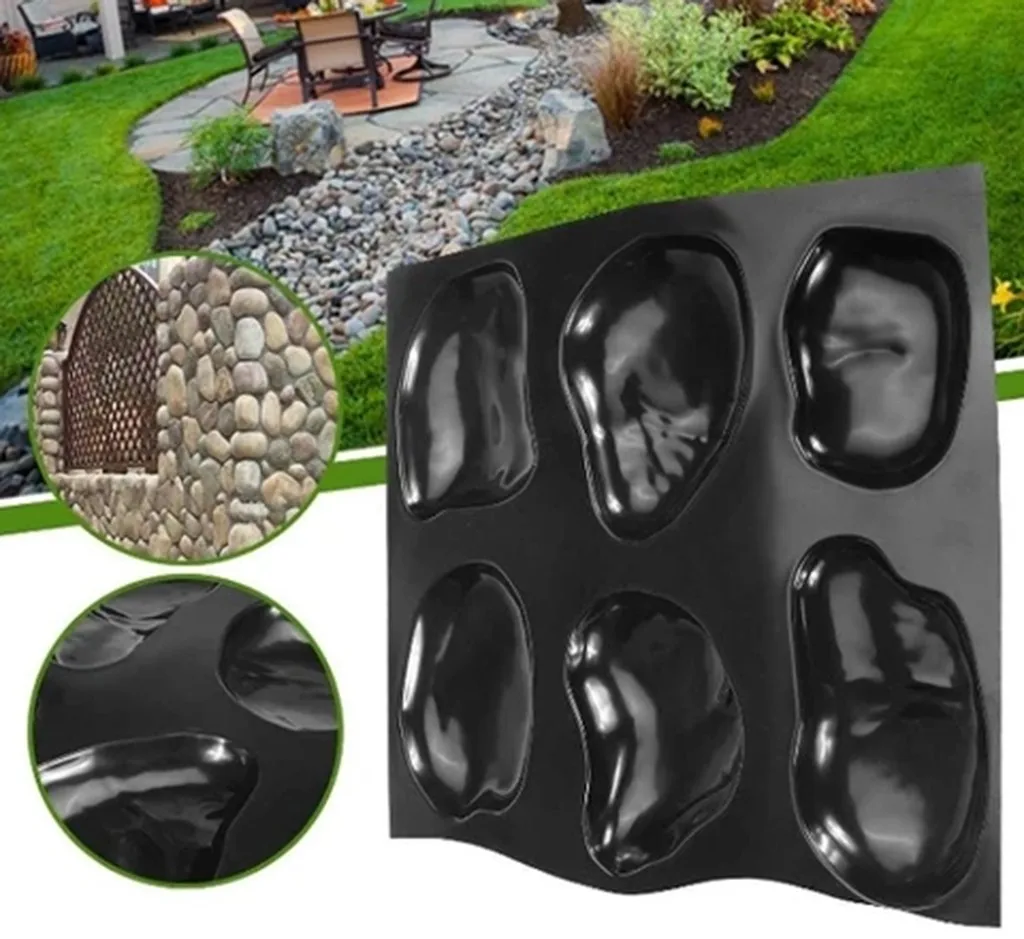 Design Casts Master Pebbles Concrete Mold Step Stones Plaster Cobblestones Walk Mould DIY Irregular Cement Brick Molds | Дом и сад