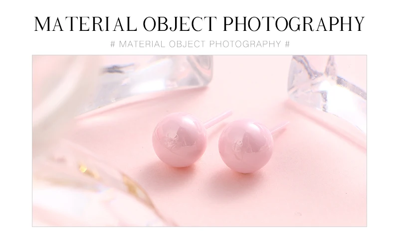Серьги-гвоздики с керамическими шариками в простом стиле, розовые, фиолетовые, черные, белые, карамельные керамические серьги для иглоукалывания ушей для женщин с белой коробкой