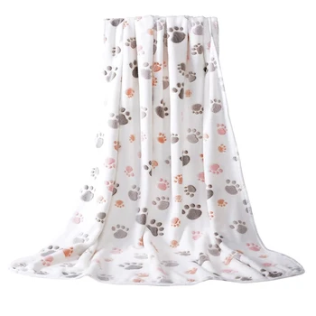 

Soft Coral Fleece Pet Dog Blanket, the Cute Print Design Washable Fluffy Blanket for Puppy Cat Kitten Indoor or Outdoor
