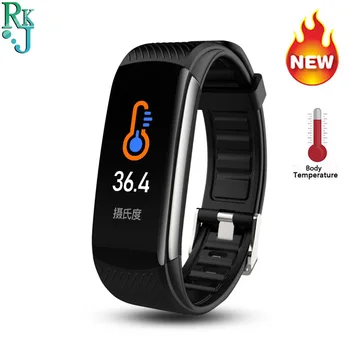 

New Smart watch C6T Body Temperature Bracelet Waterproof Blood Pressure Heart Rate Monitor Sport Fitness Tracker Smart Band