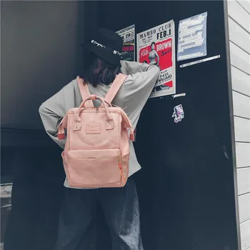 

Shoulder bag female 2019 new pu leather travel backpack campus Joker simple retro college bags